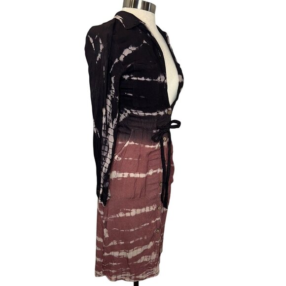 J. GEE Women's Dress Size Small Muli Color Long Sleeve Tie Waist - Picture 8 of 15